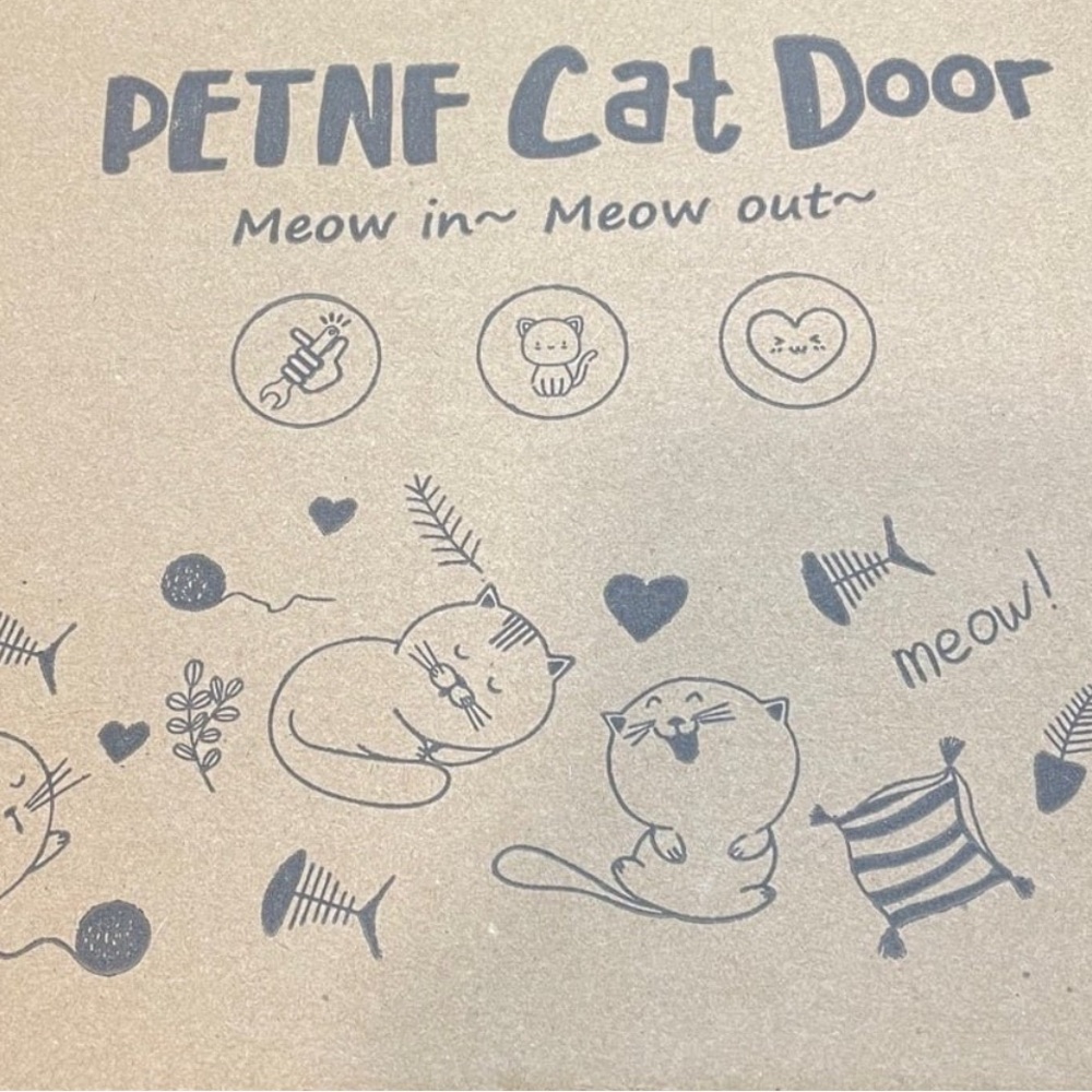 Interior Cat Door Built in Comb White